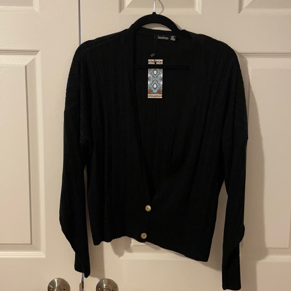 Black cardigan